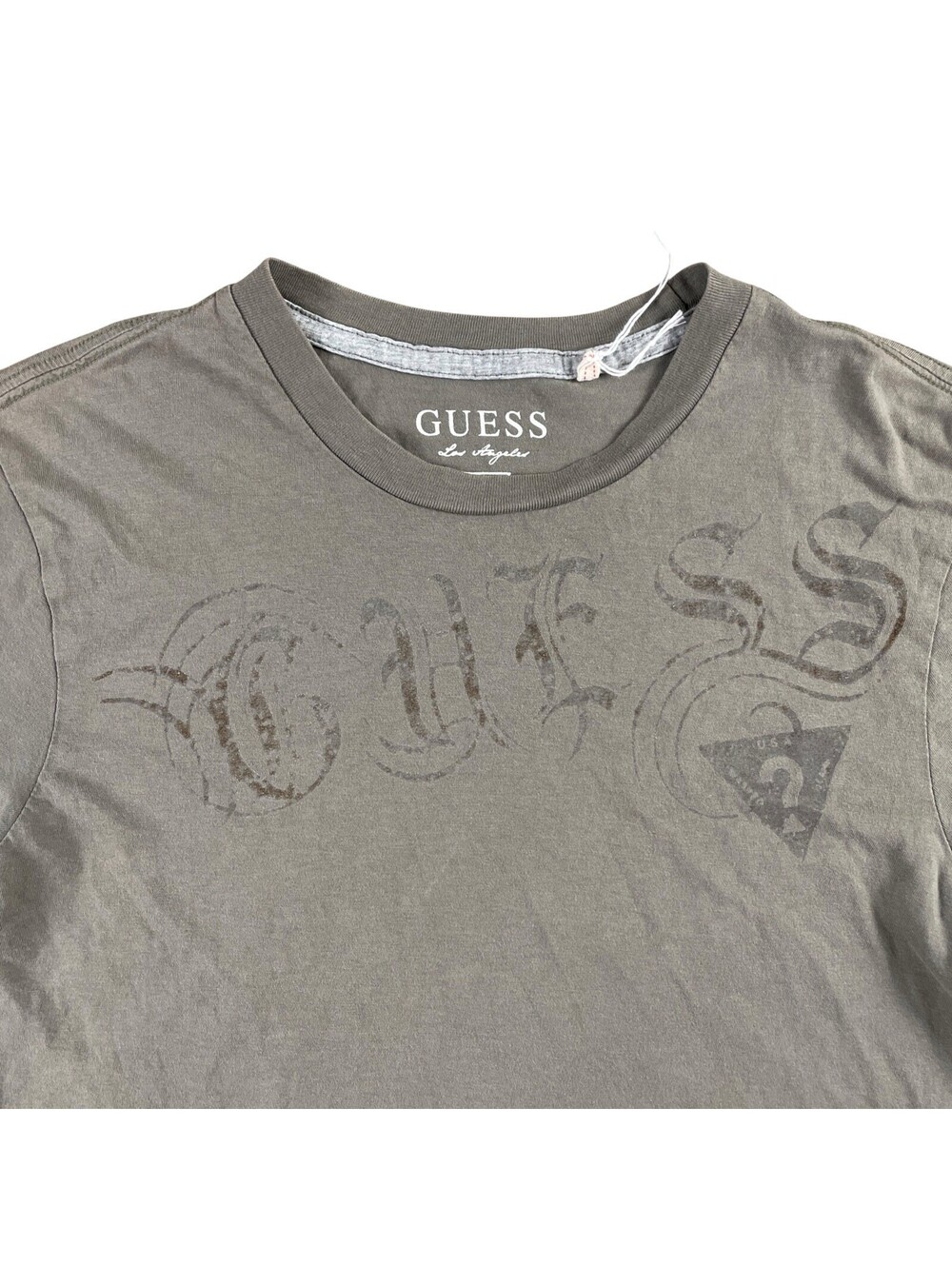 Guess LA Grunge Fade T-Shirt Brown Men's Small Designer Y2K